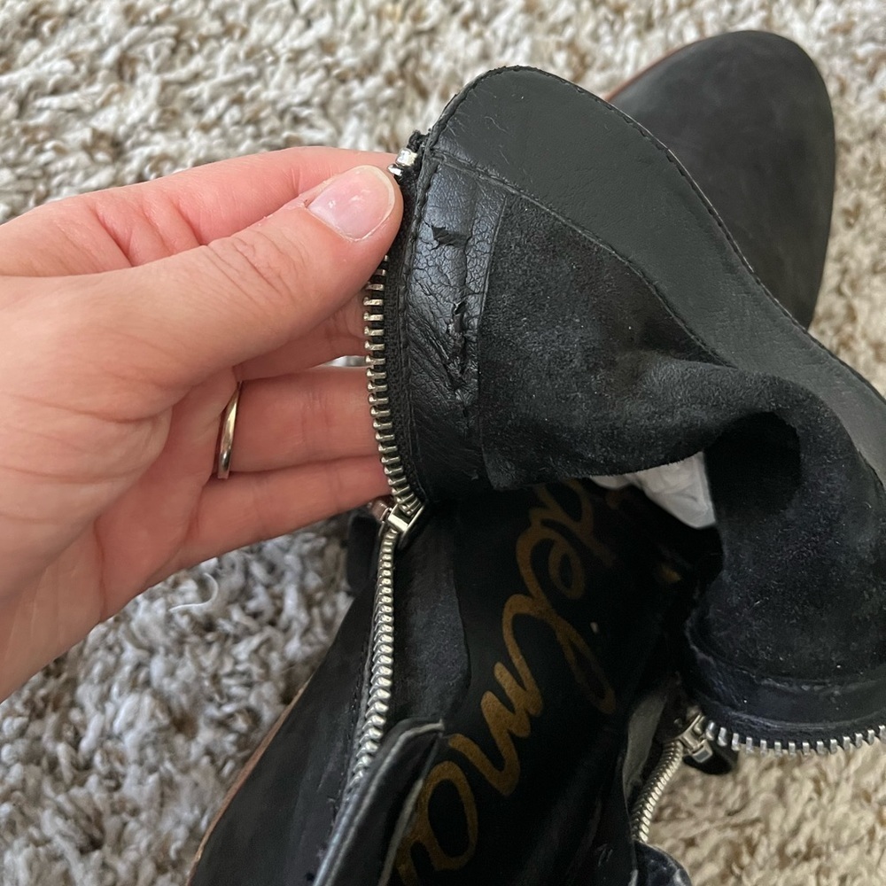 Sam Edelman Leather Packer Ankle Booties in Black Women's Size 8 - Picture 16 of 16